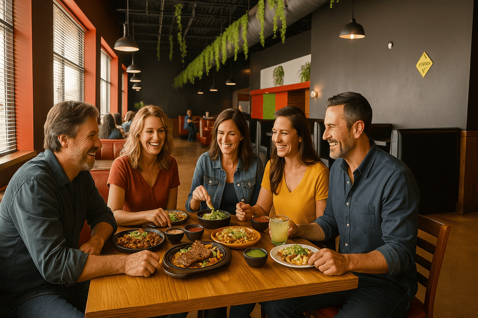 People Eating At Wapos
