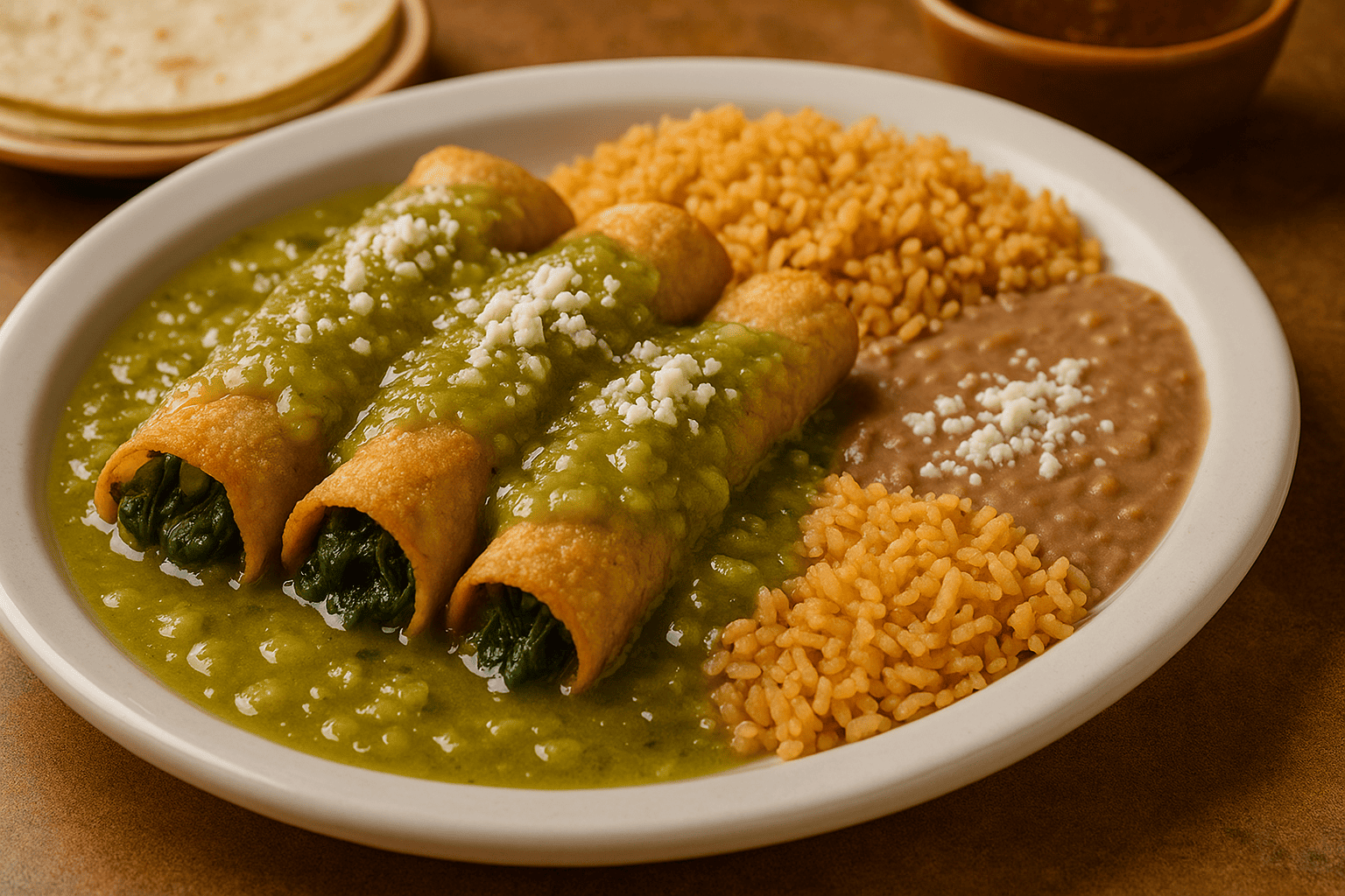 Spinach Flautas